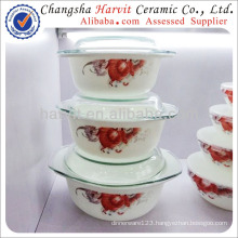 Turkish Food Product Enamelware Casserole Opal Glassware Wholesale Bowl Set Heat Resistant Glass Bowl for Microwave